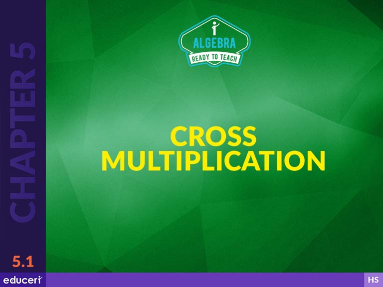 Cross Multiplication When To Use