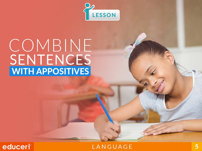 Combine Sentences With Appositives Lesson Plans