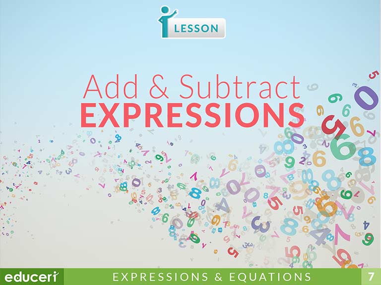 add-subtract-expressions-lesson-plans